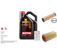 Febi Controllo Set 5L Motul 8100 x-Pulire 0W-30 per Mercedes-Benz