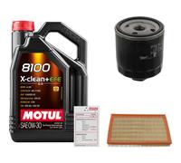 Febi Controllo Set 5L Motul 8100 x-Pulire 0W-30 per Per VW Fox