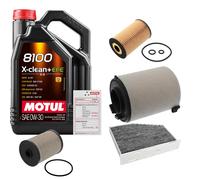 Febi Controllo Set 5L Motul 8100 x-Pulire 0W-30 per Per VW Golf Plus 2.0