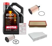 Febi Controllo Set 5L Motul 8100 x-Pulire 0W-30 per Per VW Touran Van 1.9 Tdi