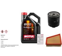 Febi Controllo Set 5L Motul 8100 x-Pulire 0W-30 per Seat Ibiza III 1.8 di T
