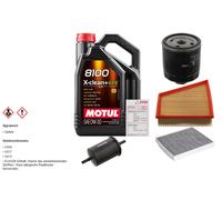 Febi Controllo Set 5L Motul 8100 x-Pulire 0W-30 per Seat Ibiza III 1.8 T-Shirt