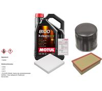 Febi Controllo Set 5L Motul 8100 x-Pulire 0W-30 per Seat Leon Pezzi 1.2