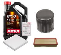 Febi Controllo Set 5L Motul 8100 x-Pulire 0W-30 per Volkswagen Tiguan 1.4