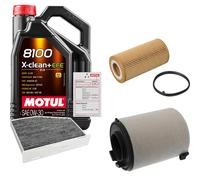 FEBI Controllo set 5L MOTUL 8100 X-PULIRE 0W-30 per VW EOS 2.0 FSI Golf V