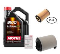 Febi Controllo Set 5L Motul 8100 x-Pulire 0W-30 per VW Golf Plus 2.0