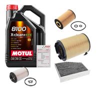 Febi Controllo Set 5L Motul 8100 x-Pulire 0W-30 per VW Golf Plus 2.0 Tdi 16V