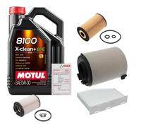Febi Controllo Set 5L Motul 8100 x-Pulire 0W-30 per VW Golf Plus 2.0 Tdi