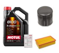 Febi Controllo Set 5L Motul 8100 x-Pulire 0W-30 per VW Golf Sportsvan 1.2