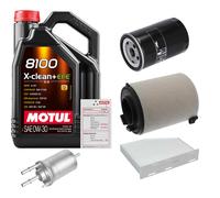 Febi Controllo Set 5L Motul 8100 x-Pulire 0W-30 per VW Golf V 1.6