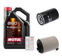 Febi Controllo Set 5L Motul 8100 x-Pulire 0W-30 per VW Golf V 1.6 Audi