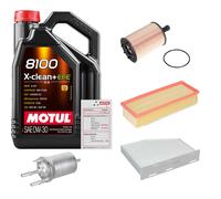 Febi Controllo Set 5L Motul 8100 x-Pulire 0W-30 per VW Golf V Variante 2.0