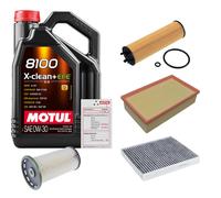 Febi Controllo Set 5L Motul 8100 x-Pulire 0W-30 per VW Passat Variant 2.0 Tdi