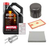 Febi Controllo Set 5L Motul 8100 x-Pulire 0W-30 per VW Polo 1.2 TSI 16V Seat