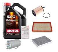 Febi Controllo Set 5L Motul 8100 x-Pulire 0W-30 per VW Polo 1.4 Tdi