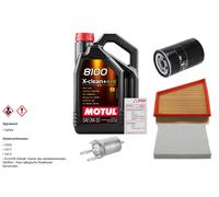 Febi Controllo Set 5L Motul 8100 x-Pulire 0W-30 per VW Polo 1.8 Gti Cup