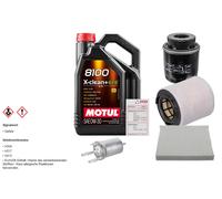 Febi Controllo Set 5L Motul 8100 x-Pulire 0W-30 per VW Polo Di 1.2 TSI