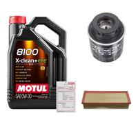 Febi Controllo Set 5L Motul 8100 x-Pulire 0W-30 per VW Tiguan 1.4 TSI Golf VI