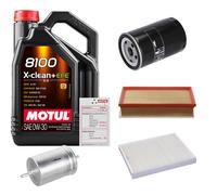 Febi Controllo Set 5L Motul 8100 x-Pulire 0W-30 per VW Transporter V. Bus