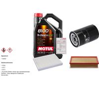 FEBI Controllo set 5L MOTUL 8100 X-PULIRE 0W-30 per VW Vans V Bus 2.0