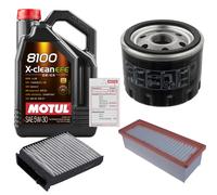 Febi Controllo Set 5L Motul 8100 x-Pulire Efe 5W-30 per Duster Dacia