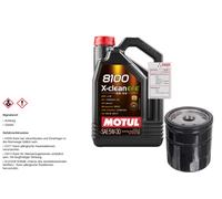 Febi Controllo Set 5L Motul 8100 x-Pulire Efe 5W-30 per LED VW Polo 1.4