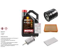 Febi Controllo Set 5L Motul 8100 x-Pulire Efe 5W-30 per Opel