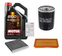 Febi Controllo Set 5L Motul 8100 x-Pulire Efe 5W-30 per Opel Combo Tour 1.4