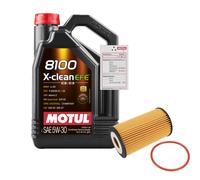 Febi Controllo Set 5L Motul 8100 x-Pulire Efe 5W-30 per Opel Corsa D '1.2