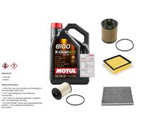 FEBI Controllo set 5L MOTUL 8100 X-PULIRE EFE 5W-30 per Opel Corsa D 1.3 CDTi
