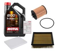 Febi Controllo Set 5L Motul 8100 x-Pulire Efe 5W-30 per Opel Corsa Doppie 1.2