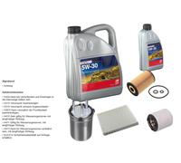 FEBI Controllo set 6 litri di lunga durata Plus 5W-30 per Audi A1 8X1 8XK 1.6