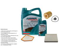 Febi Controllo Set 6L Addinol Super Light 0540 per BMW Serie 3 Gran Turismo