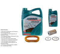 Febi Controllo Set 6L Addinol Super Light 0540 per Mercedes-Benz 190 W201 E