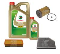 FEBI Controllo set 6L Castrol EDGE Titanio FST 5W-30 LL per Audi A4 Avant