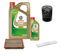 FEBI Controllo set 6L Castrol EDGE Titanio FST 5W-30 LL per VW Sharan 7M 8