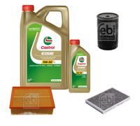 FEBI Controllo Set 6L Castrol EDGE Titanium FST 5W-30 LL Per Audi A4 8E2 B6