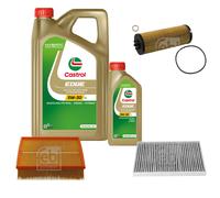 FEBI Controllo Set 6L Castrol EDGE Titanium FST 5W-30 LL Per Audi A6 Avant