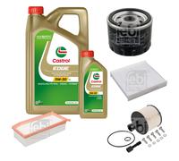 FEBI Controllo Set 6L Castrol EDGE Titanium FST 5W-30 LL Per Dacia Logan MCV