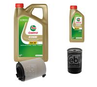 FEBI Controllo Set 6L Castrol EDGE Titanium FST 5W-30 LL Per VW Golf V 1K1