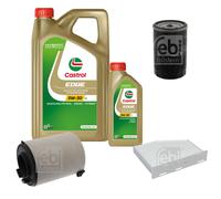 FEBI Controllo Set 6L Castrol EDGE Titanium FST 5W-30 LL Per VW Golf V 1K1