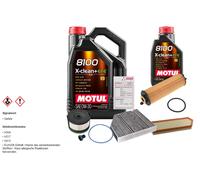 Febi Controllo Set 6L di Motul 8100 x-Pulire 0W-30 per Mercedes-Benz