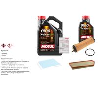Febi Controllo Set 6L di Motul 8100 x-Pulire Efe 5W-30 per