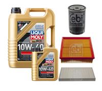 FEBI Controllo Set 6L LIQUI MOLY 10W-40 Leichtlauf Per Audi 100 44 44Q C3