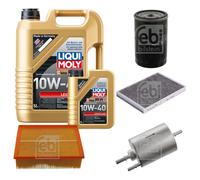 FEBI Controllo Set 6L LIQUI MOLY 10W-40 Leichtlauf Per Audi A4 Cabriolet