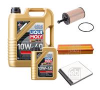FEBI Controllo Set 6L LIQUI MOLY 10W-40 Leichtlauf Per Citroën Berlingo