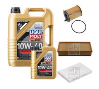FEBI Controllo Set 6L LIQUI MOLY 10W-40 Leichtlauf Per Citroën C4 I LC_ 1.6