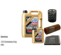 FEBI Controllo Set 6L LIQUI MOLY 10W-40 Leichtlauf Per Fiat Doblo 119 1.6