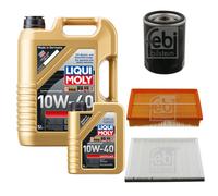 FEBI Controllo Set 6L LIQUI MOLY 10W-40 Leichtlauf Per Fiat Stilo 192 1.6