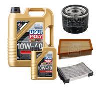 FEBI Controllo Set 6L LIQUI MOLY 10W-40 Leichtlauf Per Renault Megane II